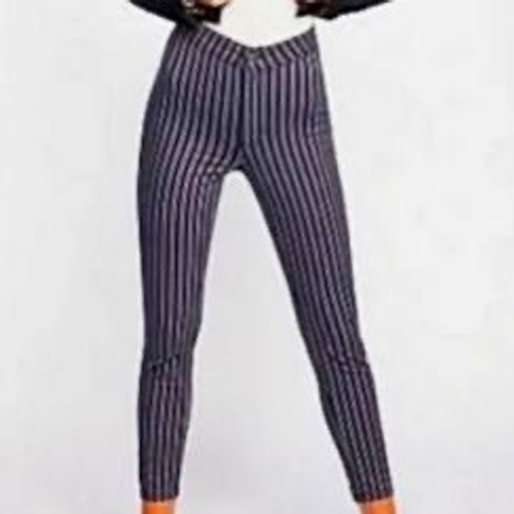 We The Free Belle HR Skinny Pant Striped Tapered Women's Blue Red Size 26